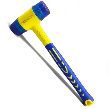 BOOSDEN DoubleFaced Rubber Mallet Hammer Shockproof AntiSlip Small Hammer 30mm