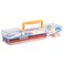BTSKY 1 Pack Clear Plastic Painting Brush Container with Yellow Handle Portable Long Paintbrush Case Drawing Tools Storage Box Practical Art Supply Organizer for Artist Crafters 131x37x24