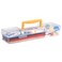 BTSKY 1 Pack Clear Plastic Painting Brush Container with Yellow Handle Portable Long Paintbrush Case Drawing Tools Storage Box Practical Art Supply Organizer for Artist Crafters 131x37x24