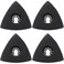 XXGO 4 Pcs 35 Inch 90mm Triangle Oscillating Multitool Sanding Pads