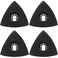 XXGO 4 Pcs 35 Inch 90mm Triangle Oscillating Multitool Sanding Pads