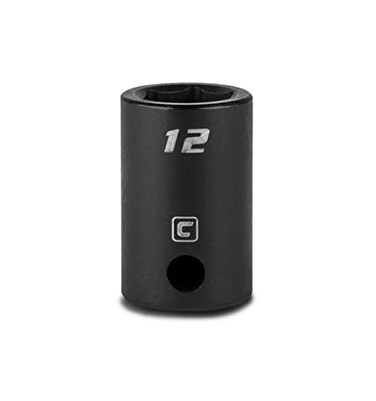 Capri Tools 12 mm Shallow Impact Socket 38Inch Drive 6Point Metric