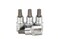 TEMO 4 pc Torx Plus 50IP 2 inch Long Bit Socket 12 inch Square Drive Auto Repair Impact Ready Tool