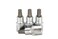 TEMO 4 pc Torx Plus 50IP 2 inch Long Bit Socket 12 inch Square Drive Auto Repair Impact Ready Tool