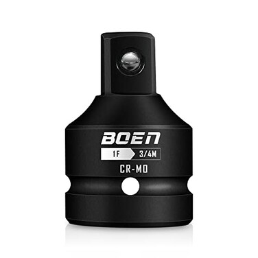 BOEN 1F to 34M Impact Socket Adapter CrMo SteelSocket Adapter Set for Impact Driver Conversions