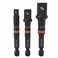 Klein Tools 65030A 3Piece Impact Driver Socket Adapter Set 3Inch QuickConnect Extensions Knurled Grip HighVisibility 14 38 and 12Inch Square Drive Adapters