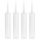 QWORK Empty Caulking Sealant Tubes 11 Oz Capacity Each 4 Pack Reusable Plastic for Standard Caulking Guns