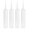 QWORK Empty Caulking Sealant Tubes 11 Oz Capacity Each 4 Pack Reusable Plastic for Standard Caulking Guns