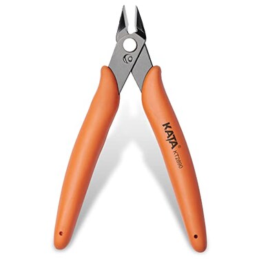 KATA Micro Wire Cutters Pliers Precision Flush Cutter Tools for Jewelry Making Craft 5Inch Small Zip Tie Cutter Nippers Mini Wire Side Cutting Snips for Electronics Hobby Plastic Models Gundam