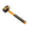 BOOSDEN Rubber Mallet 10 oz Rubber Mallet Hammer Rubber Hammer with Hook Mallet Hammer with Solid Head Ergonomic Grip Handle Soft Face Hammer No Damage for Flooring Woodworking and Camping