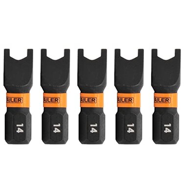 Spanner 14 Impact Driver Bit Railer Snake Eye 14 S2 Steel 1 Inch Spanner Insert Bits 5 Pack