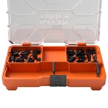 Klein Tools 33001S 20Piece Impact Driver Bit Set Slim PH2 T25 ProFlex Bit Set MODbox Compatible Storage Case Phillips and TORX Bits Organizing Bin and Tray