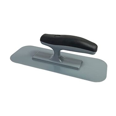 Hanroy Plastic Trowel with Black Comfortable Grip Handle Includes 35 x 95 Finishing Trowels Lightweight Mounting Round End Suitable for ScrapePlastering and Paint WallsD1147