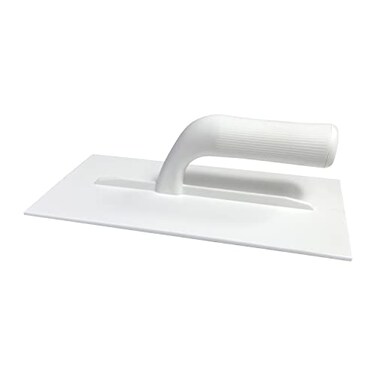 Hanroy Plastic Trowel with Comfortable Grip Handle Includes 47 x 106 White Finishing Trowels Lightweight Mounting Square End Suitable for ScrapePlastering and Paint WallsD2712