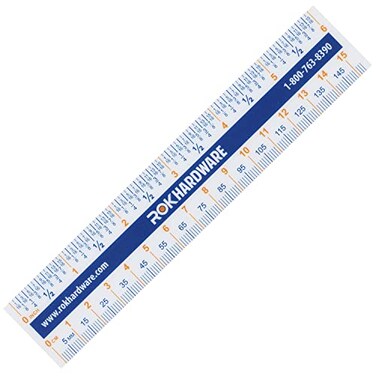 Rok Hardware Measuring Plastic Flexi 6 Easy Read 15 cm English Metric 150 mm Ruler Converter ROKRULER