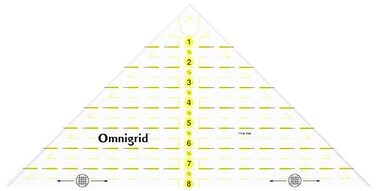Omnigrid 8 Right Triangle Ruler QuarterSquare Triangle Quilting Ruler