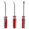 Bonsicoky 3 Pcs Tack Lifter Nail Puller Elbow Head V Tip Nail Staple Rivet Tack Puller Screwdriver Tool Length 74