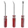 Bonsicoky 3 Pcs Tack Lifter Nail Puller Elbow Head V Tip Nail Staple Rivet Tack Puller Screwdriver Tool Length 74