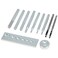 QWORK Craft Tool Die Punch Snap Kit Rivet Setter with Base Solid Metal Construction Extra Long Handles MultiSize Hole Punch Universal Setter Base