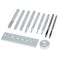 QWORK Craft Tool Die Punch Snap Kit Rivet Setter with Base Solid Metal Construction Extra Long Handles MultiSize Hole Punch Universal Setter Base