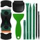 Tallew 9 Pcs Plastic Scraper Tool Sticker Plastic Razor Blade Scraper Plastic Pick Plastic Non Scratch Tool Putty Knife for Window Floor Label Removal Paint CleaningGreen