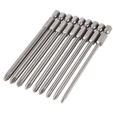 Yakamoz 9pcs 4Inch Magnetic Long Hex Cross Phillips Screw Head Screwdriver Bits Electric Screwdriver Set
