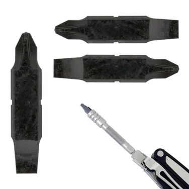 3 Pack Replacement TwoSided Screwdriver Bit For Leatherman MultiTool 12 Phillips Head 316 Flat Head Add Or Replace Your Multitool Screwdriver Exact Fit For Most Leatherman Multi Tools