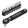 MULWARK 11Piece Small Screwdriver Set 14 Right Angle Screwdriver with Multi Bits Ultra Low Profile Offset Driver for Automotive Repair Electrical Work Bicycle Household Maintenance EDC Kit