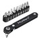 MULWARK 11Piece Small Screwdriver Set 14 Right Angle Screwdriver with Multi Bits Ultra Low Profile Offset Driver for Automotive Repair Electrical Work Bicycle Household Maintenance EDC Kit