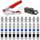 AEDIKO Coaxial Compression Tool Kit Coax Cable Crimper Wire Stripper with F RG6 RG59 Connectors