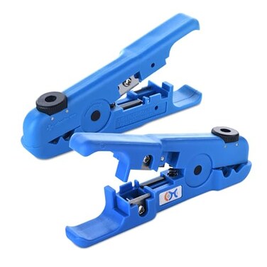 Cable Matters 2Pack Wire StrippersCable Stripper in Blue 816 AWG Max 03 Inches76mm OD Support Adjustable Blade Precision Cable Stripper Tool for Large Wires Includes Cutter for Clean Cuts