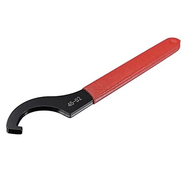 uxcell C Hook Spanner Wrench Collet Chuck for 4552mm Round Nut with Red Nonslip Handle