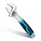 DURATECH 6 Inch Adjustable Wrench 3in1 Spanner with Box EndHex Function CRV Steel Metric SAE Scales Chromeplated Bimaterial soft Grip