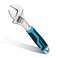 DURATECH 6 Inch Adjustable Wrench 3in1 Spanner with Box EndHex Function CRV Steel Metric SAE Scales Chromeplated Bimaterial soft Grip