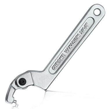 LEONTOOL Adjustable C Spanner Hook Wrench Tool Adjustable Pin Spanner Wrench Tool for Mechanical Equipments Vehicles Tighten Lock Nuts Bearings Round Head 3421951mm ChromeVanadium Steel