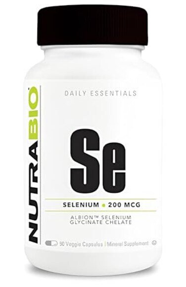 NutraBio Selenium Supplement 200mcg 90 Vegetable Capsules Natural Antioxidant Support
