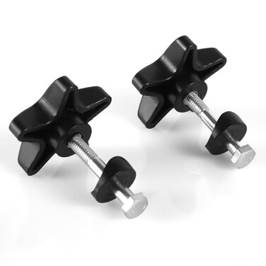 PEUTIER 2 Sets Rollator Walker Replacement Knobs Comfortable Black Plastic Knobs Universal Rollator Parts 44cm17in Knob 19cm075in Washer