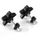 PEUTIER 2 Sets Rollator Walker Replacement Knobs Comfortable Black Plastic Knobs Universal Rollator Parts 44cm17in Knob 19cm075in Washer