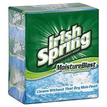 Irish Spring Moisture Blast Deodorant Soap 3 X 4 oz