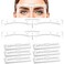 Abeillo 100 Pcs Eyebrow Ruler Stencils Abeillo Disposable Brow Ruler Sticker Microblading Eyebrow Template Brow Measuring Shaper Tool Eyebrow Mapping Makeup Tool