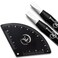 Ink Permanent Brow Mapping Kit with Eyebrow Ruler and 2 White Peeling Pencils Aluminum Alloy FanShaped Eyebrow Design Tool for Microblading PMU and Permanent Makeup