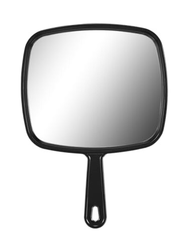 OMIRO 124 L X 9 W Hand Mirror All Black Handheld Mirror with Handle