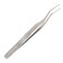 FEITA False Eyelash Applicator FEITA Professional Curved Eyelashes Extension Tweezer for Easy Lashes Application and Removal Silver 1Pc
