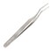 FEITA False Eyelash Applicator FEITA Professional Curved Eyelashes Extension Tweezer for Easy Lashes Application and Removal Silver 1Pc