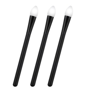 Hariendny 3 Pcs Silicone Makeup Applicator Shadow Brush Eyeshadow Applicators Eyeshadow Brush Lip Mask Makeup Brushes for Liquid Eye Shadow Applying Cream