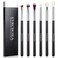 EVRCHGIEA Eye Makeup Brush Set 6 Pcs Professional Blending Eyeshadow Makeup Brushes for Concealer Eyebrows Eyeliner Soft Hairs Wood Handle Black and Silver