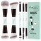 START MAKERS Makeup Brush Set 5Pcs DualEnded Foundation Contour Concealer Blush Powder Bronzer Eyeshadow Brushes for Liquid Cream Powder Blending Buffing Stippling Face Make up Tools