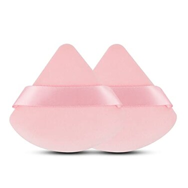 EVAOUXIU Triangle Powder Puff 2 Pcs Pink