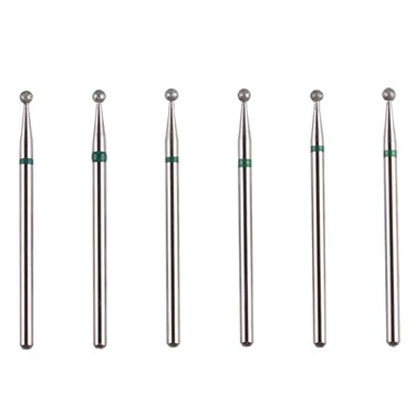 MZCMSL Round Ball Cuticle Bit Set with Case 332 Shank Manicure Drill Bits6pcs Cuticle Remover Bits234mm