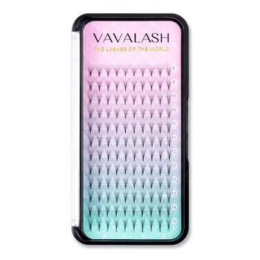 VAVALASH Russian Volume Lash Extensions 3D 4D 5D 6D 8D 9D 10D Thickness 00701 CD Curl Eyelashes Heat Bonded Premade Fans Middle Long Stem Supplies Middle Stem 8D007D815mm